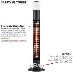 Garden Glow 1.5KW Patio Heater Electric Heating BBQ Party Outdoor Fire LED Light