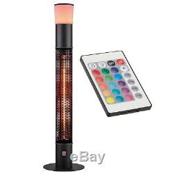 Garden Glow 1.5KW Patio Heater Electric Heating BBQ Party Outdoor Fire LED Light