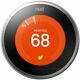 Google Nest 3rd Generation Smart Learning Thermostat Wi-fi Stainless Steel