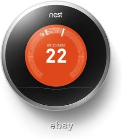 Google Nest Learning Thermostat and Heatlink T200377 Silver