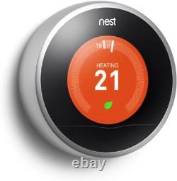 Google Nest Learning Thermostat and Heatlink T200377 Silver