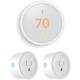 Google Nest T4000es Learning Thermostat E (white) With 2 Pack Wi-fi Smart Plug