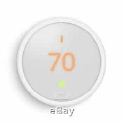 Google Nest T4000ES Learning Thermostat E (White) with 2 Pack Wi-Fi Smart Plug