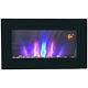 Homcom 1000with2000w Electric Wall Fireplace Led Flame Effect Timer Remote Heater