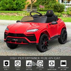 HOMCOM 12V Kids Electric Ride On Car Toy with Remote Control Music Lights Red