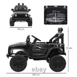 HOMCOM 12V Kids Electric Ride On Car Truck Off-road Remote Control 3-6Yrs Black