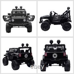 HOMCOM 12V Kids Electric Ride On Car Truck Off-road Remote Control 3-6Yrs Black