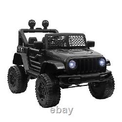 HOMCOM 12V Kids Electric Ride On Car Truck Off-road Toy With Remote Control Black