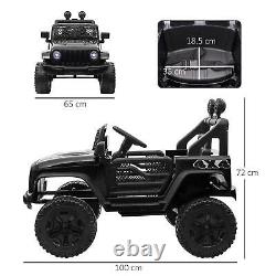 HOMCOM 12V Kids Electric Ride On Car Truck Off-road Toy With Remote Control Black