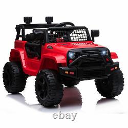 HOMCOM 12V Kids Electric Ride On Car Truck Off-road Toy with Remote Control Red