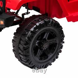 HOMCOM 12V Kids Electric Ride On Car Truck Off-road Toy with Remote Control Red