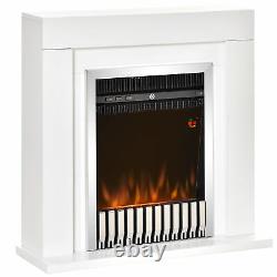 HOMCOM 1kWith2kW Electric Fireplace Suite with Remote Control Timer Safe Cut-Off