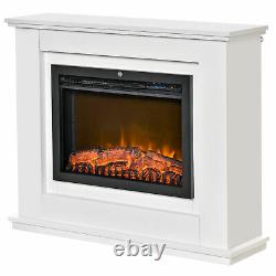 HOMCOM 1kWith2kW Electric Fireplace Suite with Remote Control Timer Safe Cut-Off