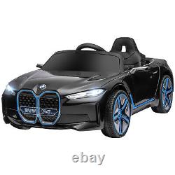 HOMCOM BMW i4 Licensed 12V Kids Electric Ride-On Car with Remote Control Black