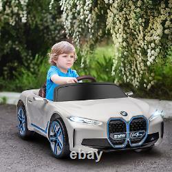 HOMCOM BMW i4 Licensed 12V Kids Electric Ride-On Car with Remote Control White