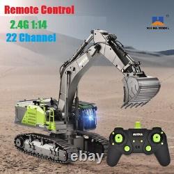 HUINA RC Excavator Car 1/14 2.4G Remote Control 22CH Battery Construction Model