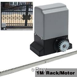 Heavy Duty Electric Sliding Gate Opener Automatic Motor Remote Control 1M Rail