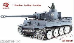 Heng Long Radio Remote Control RC German Tiger Tank UK - Platinum Version 1/16