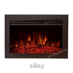 Hole In The Wall Hung Mounted Modern Inset Insert Fireplace Logs Electric Fire