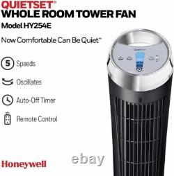 Honeywell QuietSet Tower Fan 5 Speed Settings, Oscillating 75°, Timer