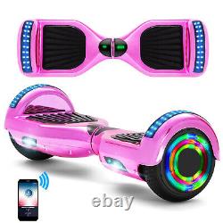 Hoverboard Pink 6.5 Bluetooth Self-Balancing Electric Scooters LED 2Wheel Board