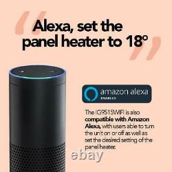 Igenix IG9515WIFI Smart Electric Panel Heater 1.5kw Amazon Alexa, Wall Mountable