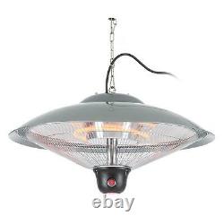 Infrared space Heater Patio Electric Ceiling Hanging Outdoor Indoor Remote 2000W