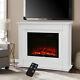 Insert Complete Fireplace Remote Control Electric Fire Surround And Hearth Set