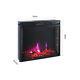 Insert/wall Mounted Electric Fireplace Led Glass Heater Fire Wifi Remote Control