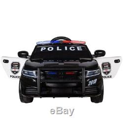 Kids Electric 12v Ride On Battery Police Car With Parental Remote Control