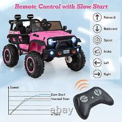Kids Electric Ride On Car 2-Seater 24V Battery Powered Truck With Remote Control
