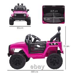 Kids Electric Ride On Car Childrens 12V Truck Off-road Remote Control Pink