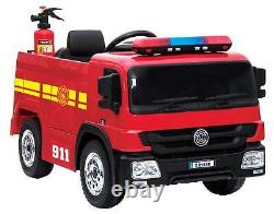 Kids Remote Control 12V Electric Battery Fire Engine Ride On Children Car