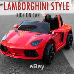 Kids Ride On 12v Electric Lamborghini Style Battery Remote Control 2.4g Toy Car