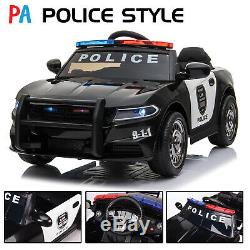 Kids Ride On 12v Electric Police Style Battery Remote Control 2.4g Toy Car