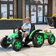 Kids Tractor And Trailer 12v Electric Children Ride On Toy Car With Remote Control