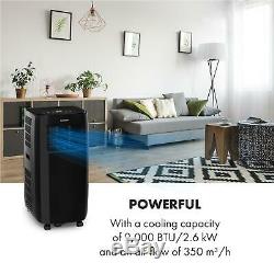 Klarstein Portable Air Conditioner 3-in-1 9,000 BTU / 2.6 kW Black