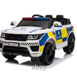 LEADZM Dual Drive 12V 7Ah Police Car with 2.4G Remote Control White