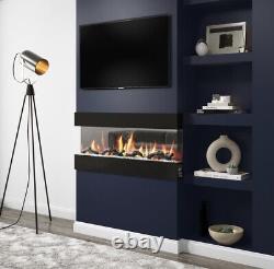 LED Flame Electric Fireplace in Black with Remote Control 42