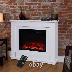 LED Flame Fireplace Electric Fire Mantelpiece Heater Wood Surround Suite UK Plug