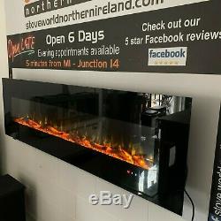 Large Wall Mounted 72 Inch Electric Fire Wall Mount Floating Led Flame Fire