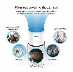 Levoit Air Purifier for Allergies with True HEPA & Active Carbon Filters, Por