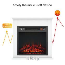 Luxury 1800W Electric Fireplace Suite LED Log Fire Burning Flame MDF Surround