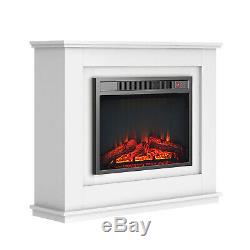 Luxury 1800W Electric Fireplace Suite with Suround LED Fire Log Burning Flame