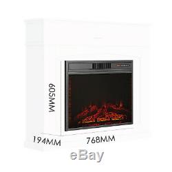 Luxury 1.8KW Electric Fireplace Suite LED Log Fire Burning Flame MDF Surround XL