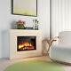 Luxury 2000w Electric Fireplace Suite Led Log Fire Burning Flame + Mdf Surround