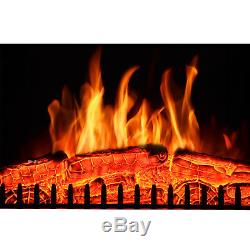 Luxury 2KW Electric Fireplace LED Log Fire Burning Flame Heater with Surround