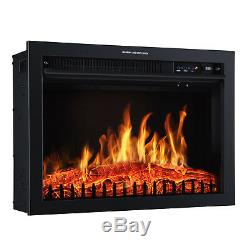 Luxury 2KW Electric Fireplace Suite LED Log Fire Burning Flame + MDF Surround
