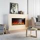 Luxury 2kw Electric Fireplace Suite Led Log Fire Burning Flame Mdf Surround Xl