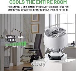 Maeco MeacoFan 1056AC Air Circulator White Low Noise With Remote Manual Box